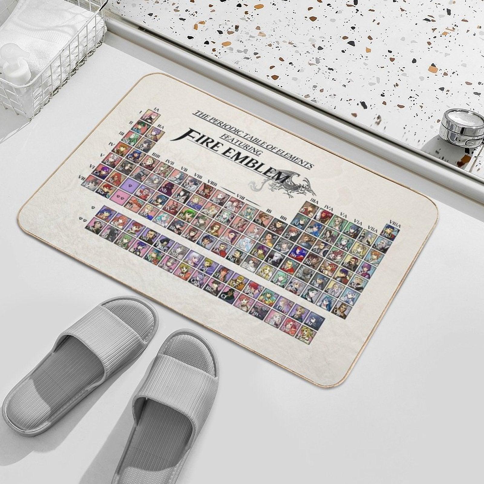 Periodic Table Fire Emblem  Eco-Friendly Bath Mat