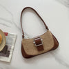 Retro High-grade Stitching Baguette Bag - Mud