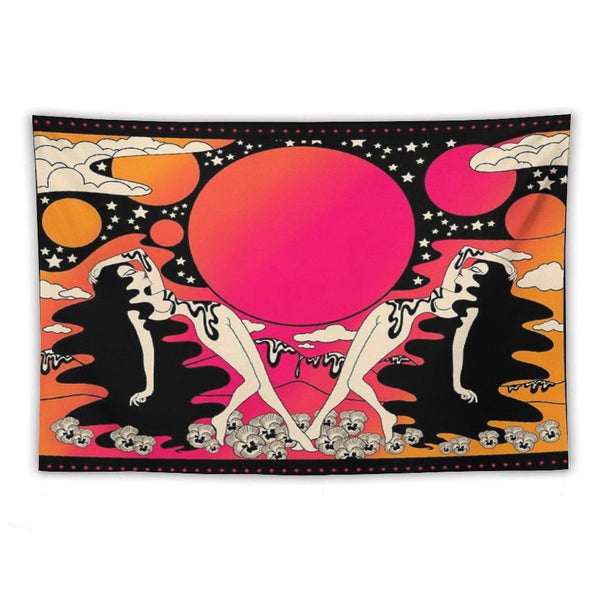 Groovy Ladies at Sunset Tapestry