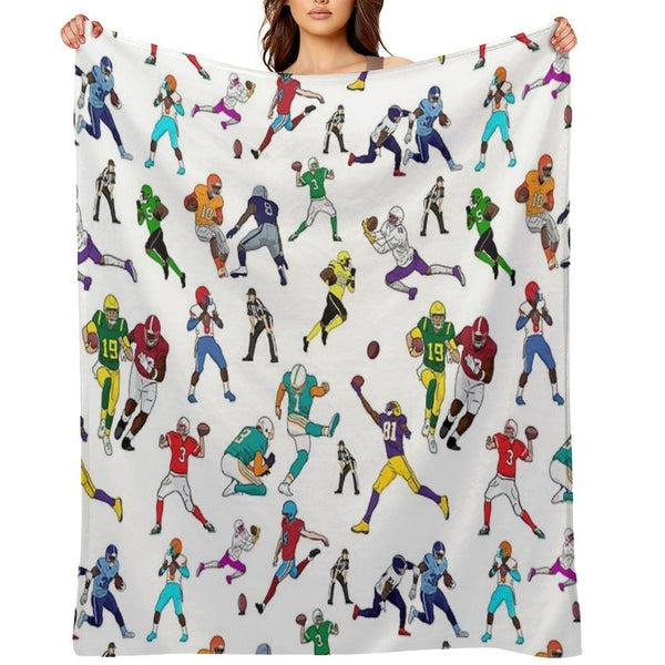 Football Players All-season Throw Blanket