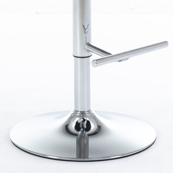 Modern Velvet Swivel Barstools with Adjustable Seat Height and Chrome Base