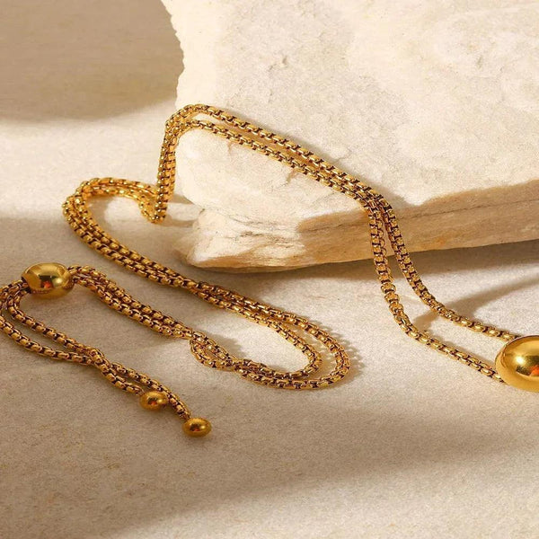 Gold Round Shape Pendant Necklace - Gifts for You 'n Me