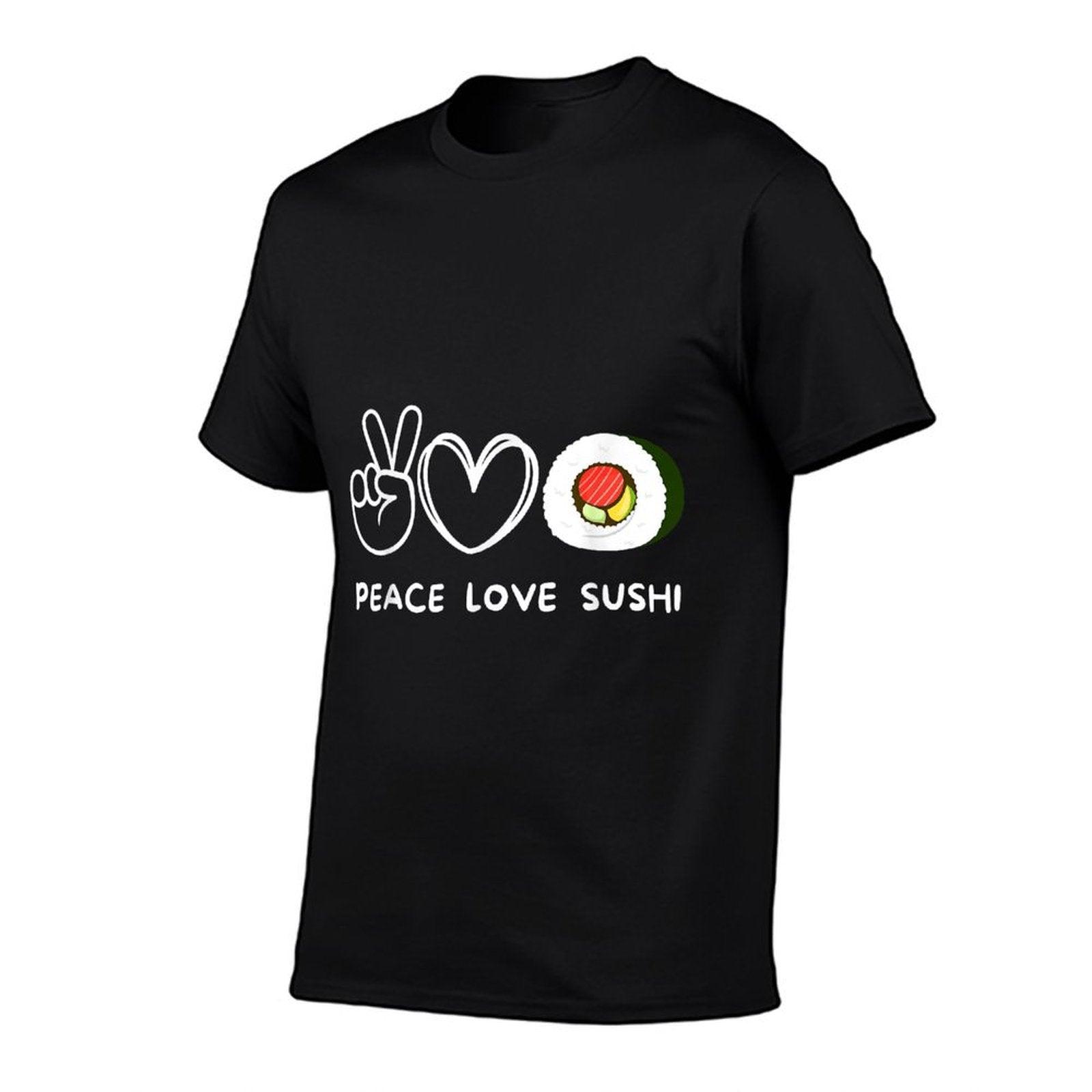 Peace, Love Sushi Retro Sushi Lover Japanese Food Lover T-Shirt