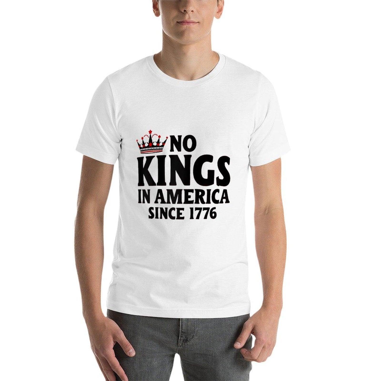 No Kings In America Since 1776 Raglan Baseball  Summer-ready Fabric T-Shirt