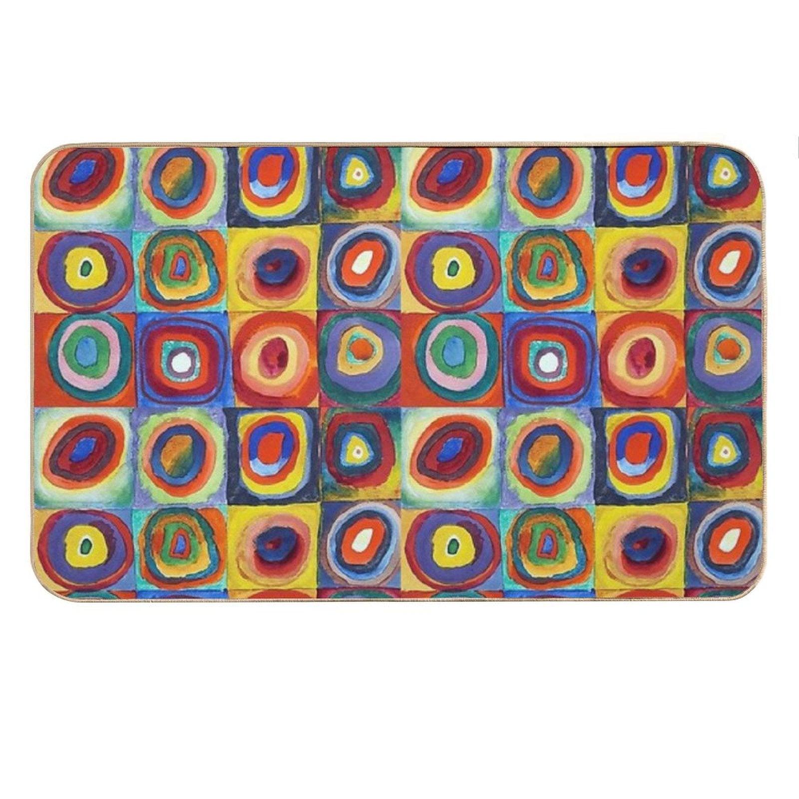 Wassily Kandinsky - Color Study, Squares with Concentric Circles - Bauhaus Art Bath Mat