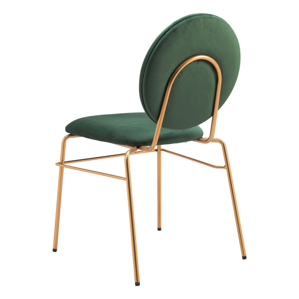 Odessa Dining Chair (Set of 2) Green & Gold