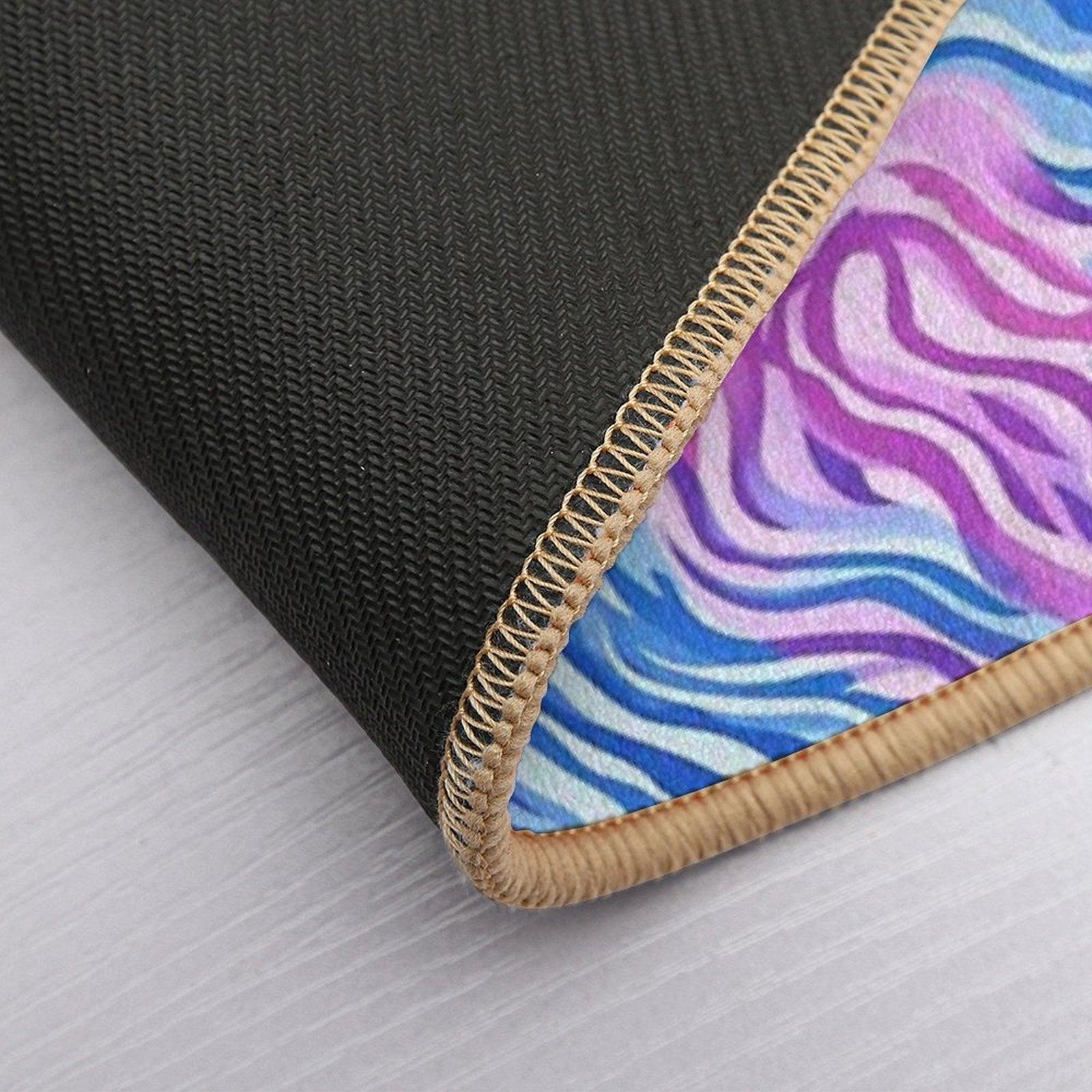 Abstract Wavy Lines Pattern Texture  Long-Lasting Bath Mat