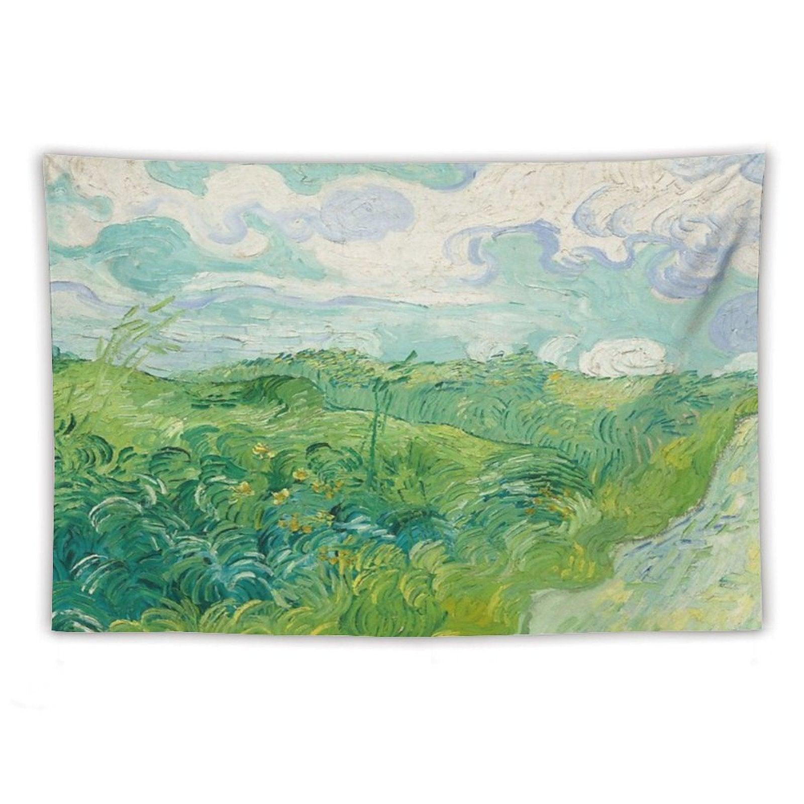 Vincent Van Gogh Green Wheat Fields, Auvers 1890 Painting Tapestry