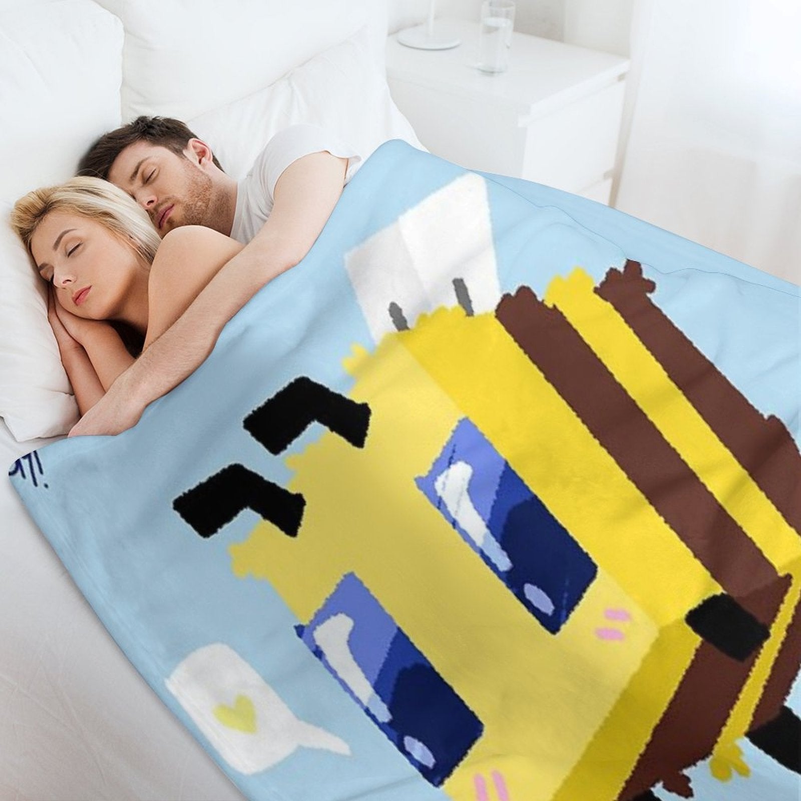 Minecraft Bee Throw Blanket BionZax
