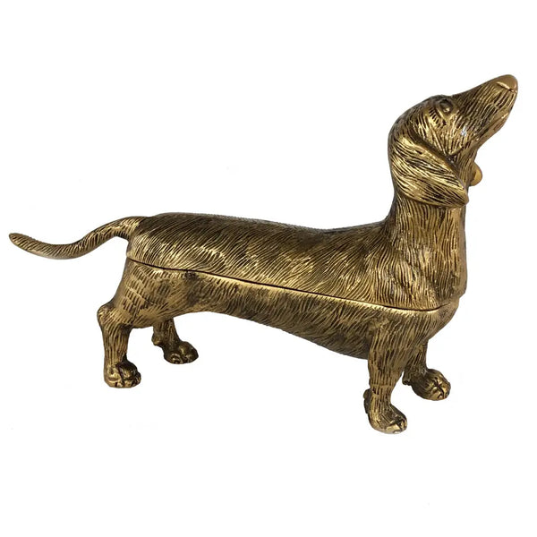 Brass Finish Dog Storage Box