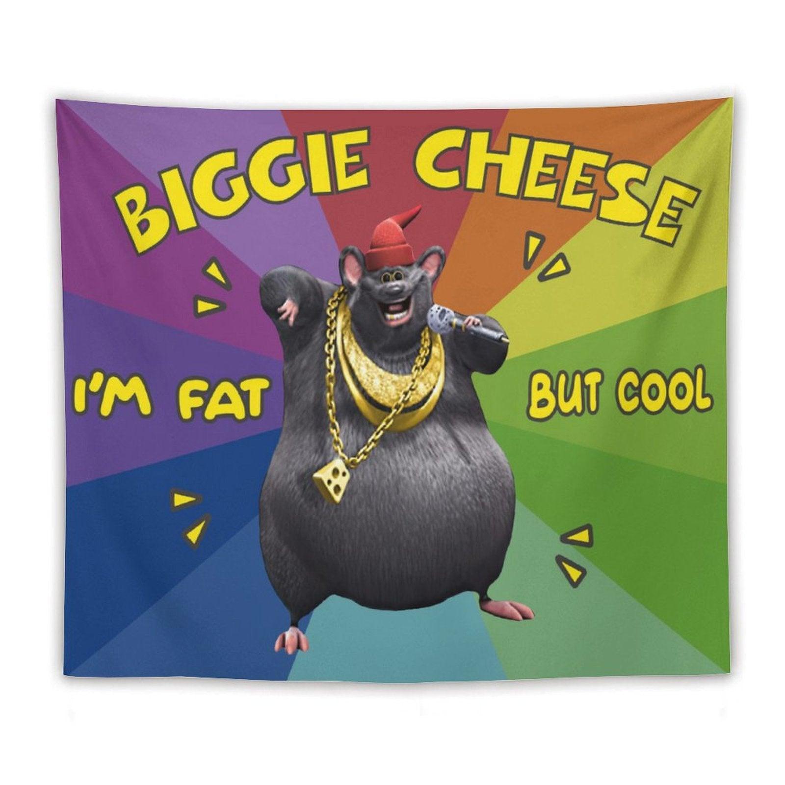Funny Big Cheese I Am Fat But Cool Tapestry