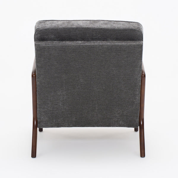 Dark Grey Mid‑Century Accent Chair