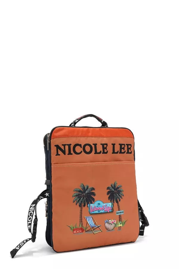 Nicole Lee USA Multi-Pocket Travel Backpack Berry Charmz