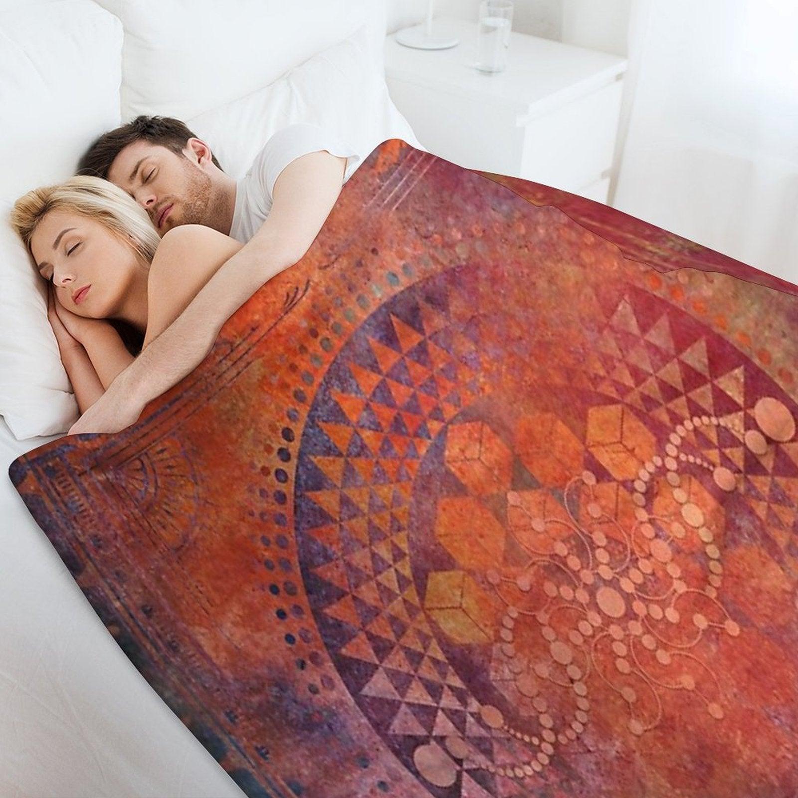 Desert Crop Circle Throw Blanket
