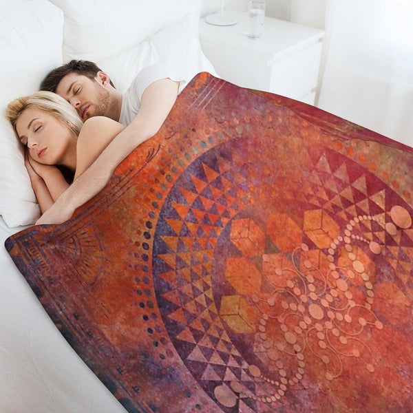 Desert Crop Circle Throw Blanket