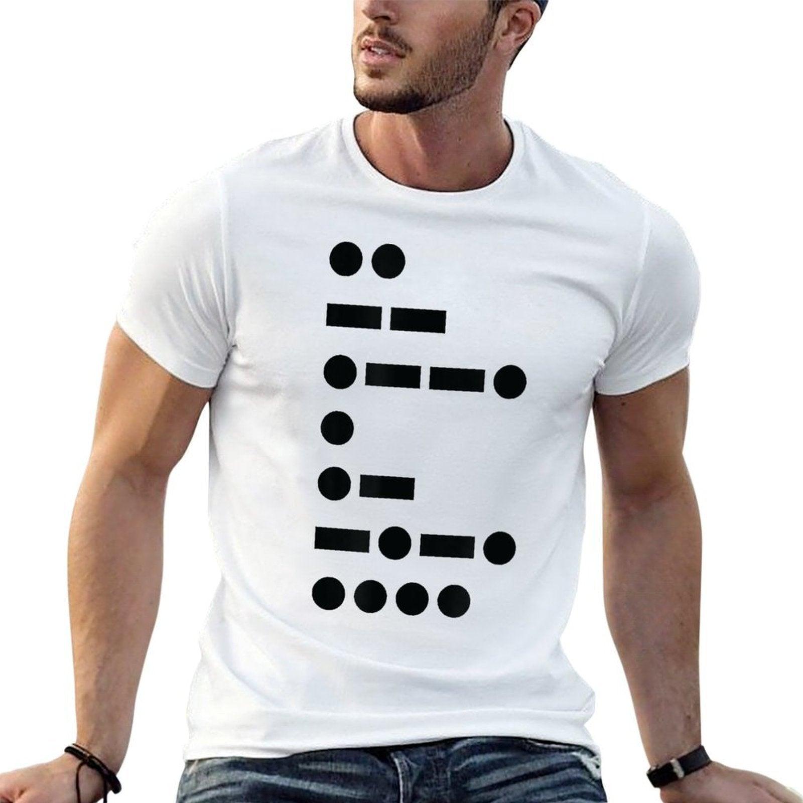 IMPEACH Trump Political in Morse Code  High-quality Stitching T-Shirt