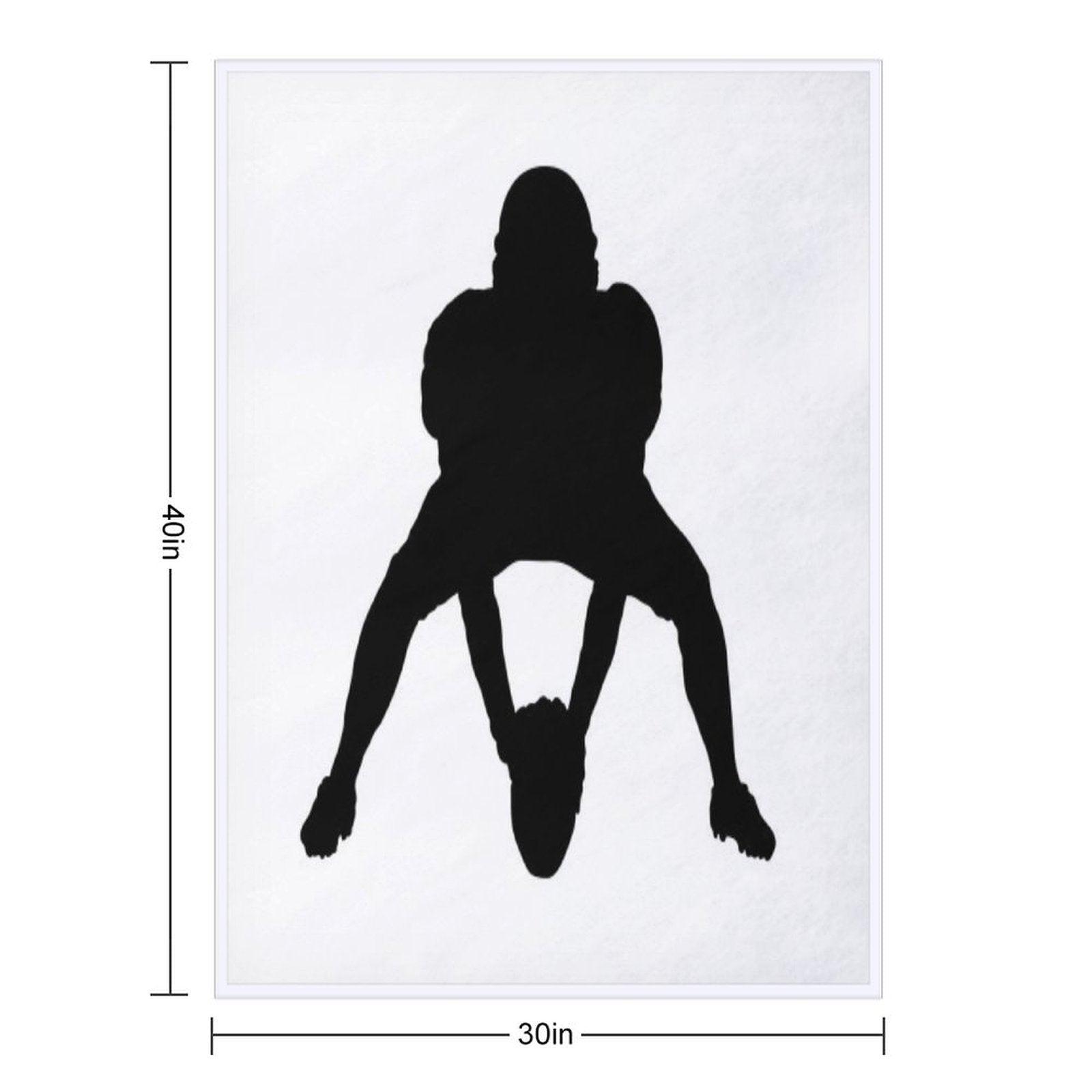 American Football Player Logo Throw Blanket