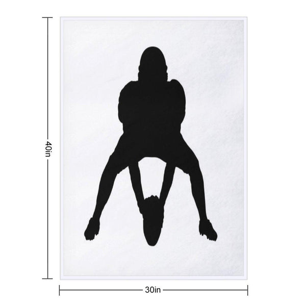 American Football Player Logo Throw Blanket