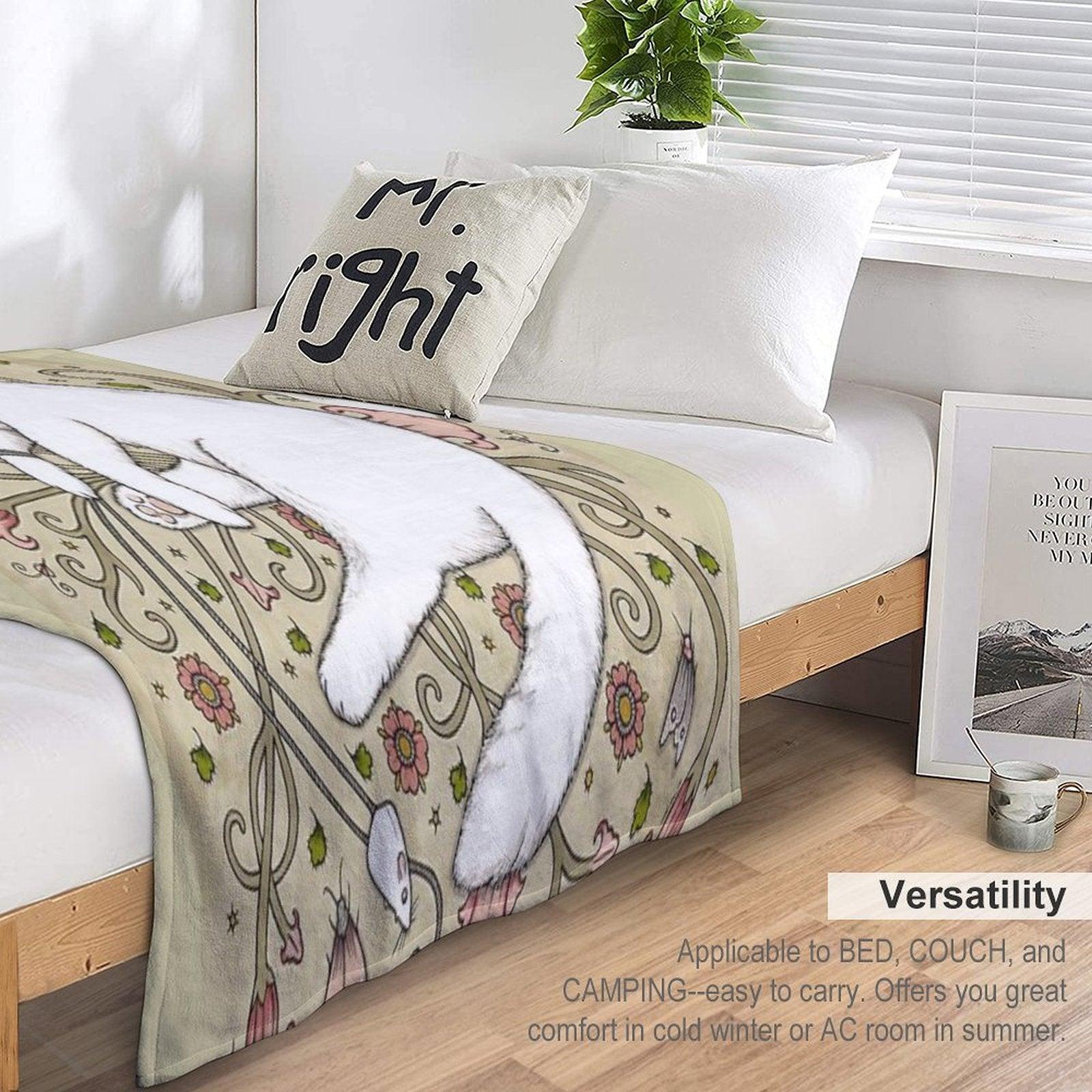 Mice And Moths Throw Blanket