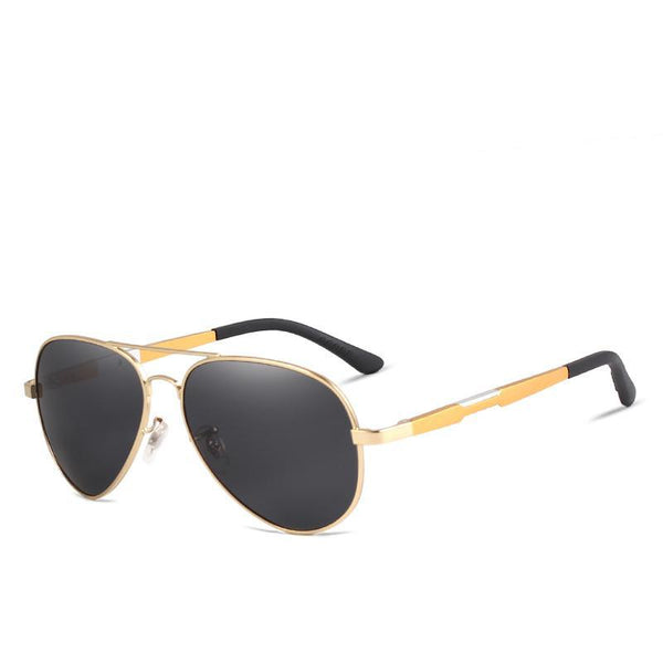 Aviation Luxury Aluminum Magnesium Gold Fashion Polarized Lens Sunglasses Men/Women Driving Mirror Sunglasses  Military Style