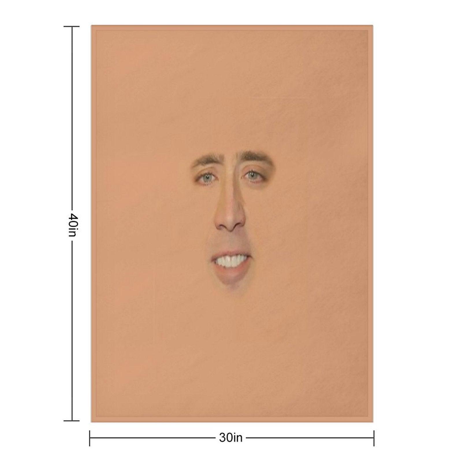 Nicolas Cage Full Face Throw Blanket