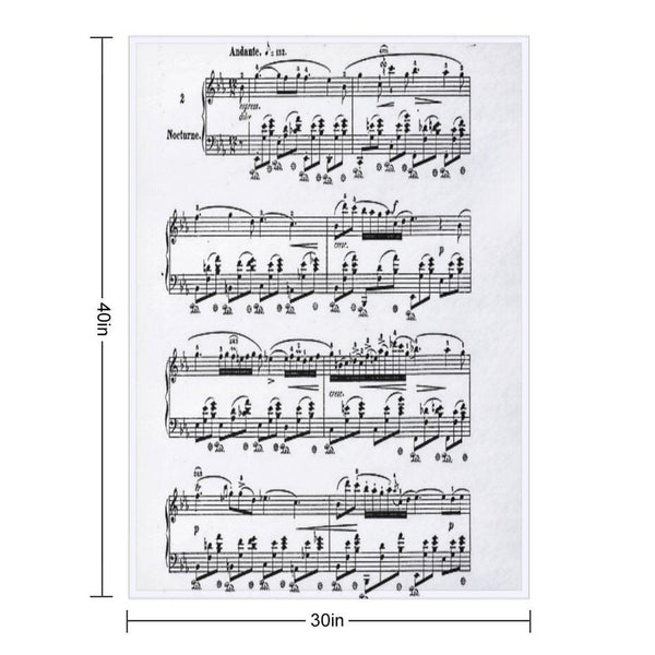 Chopin Nocturne Throw Blanket