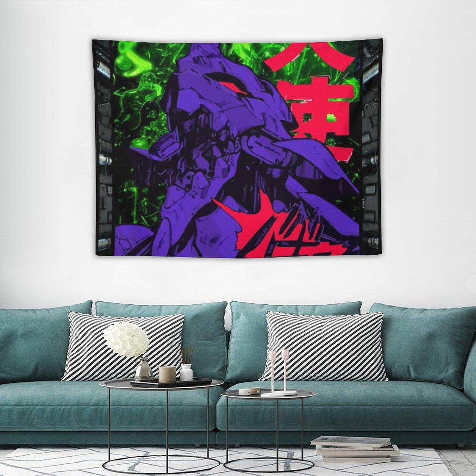 Neon Cyber Genesis Nerv Evangelion Tapestry