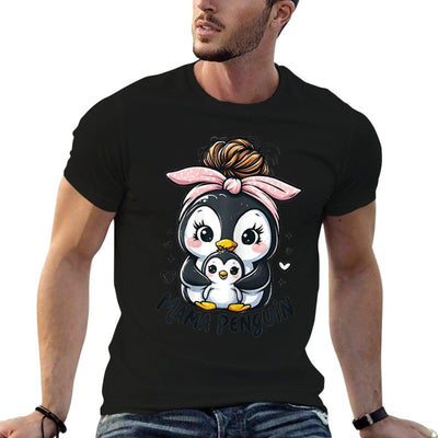 Cute Mama Penguin Mothers Day Family Penguin Baby Newborn T-Shirt