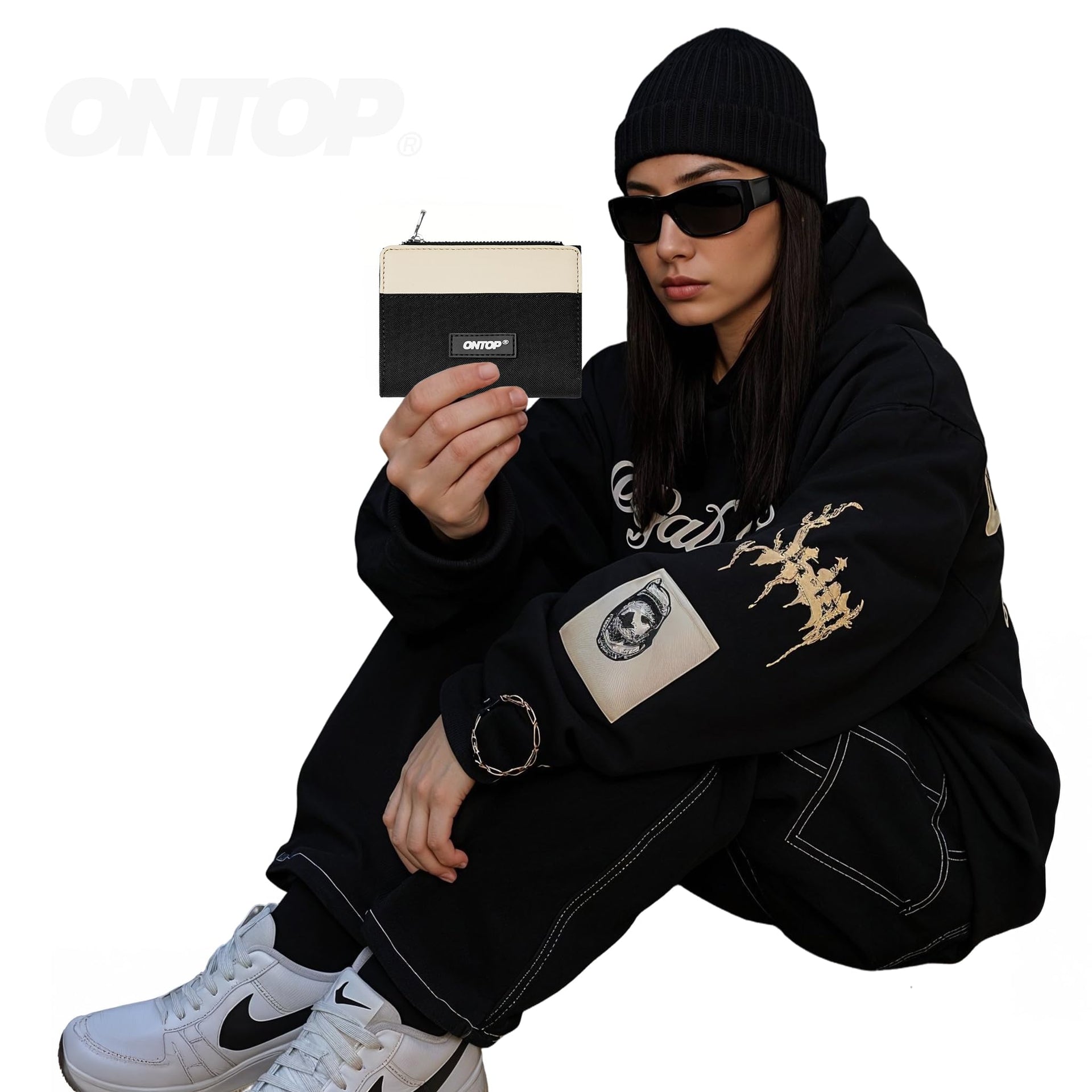 Bifold Zipper Wallet Card Holder