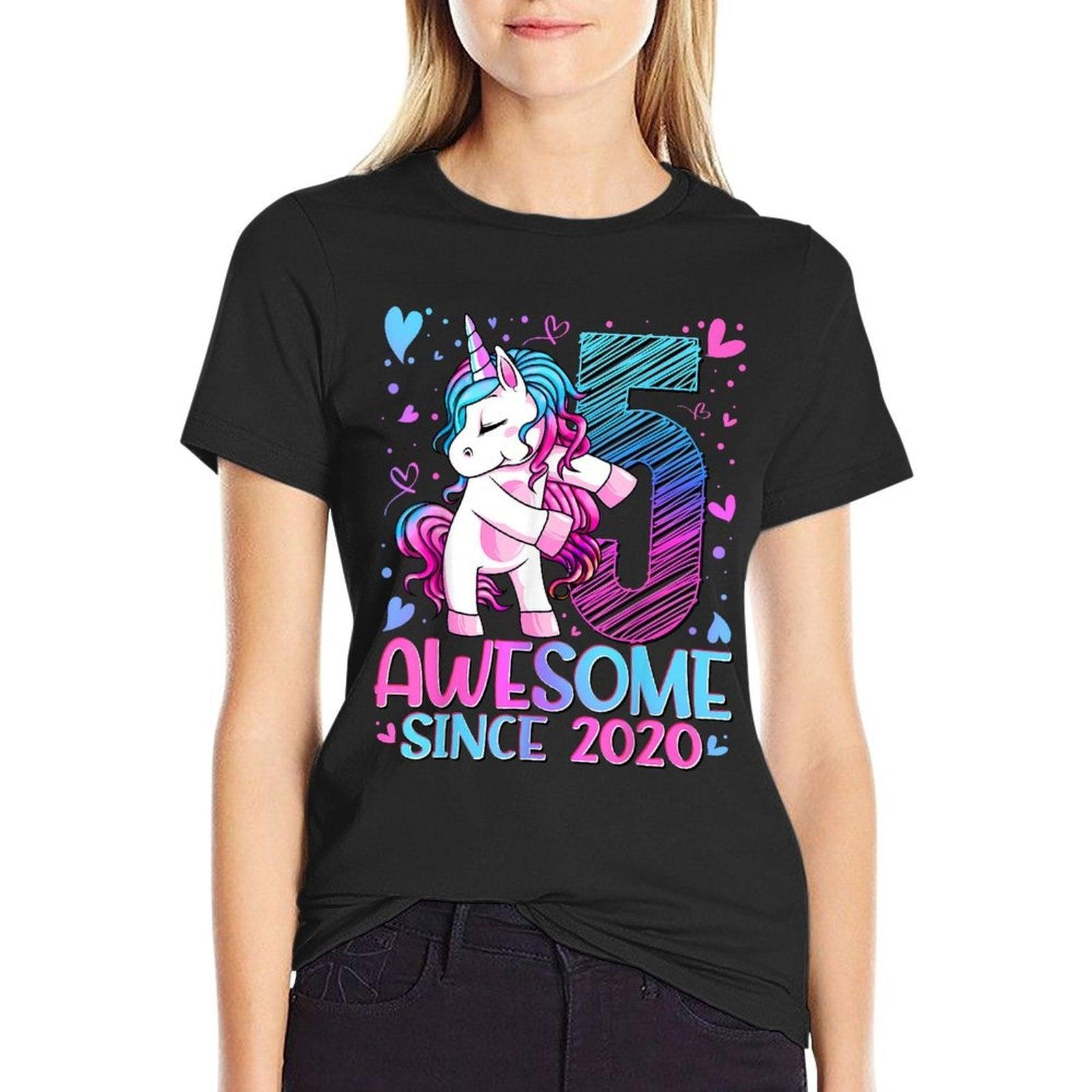 5 Year Old Unicorn Gifts For Girls 5th Birthday Girl Party T-Shirt