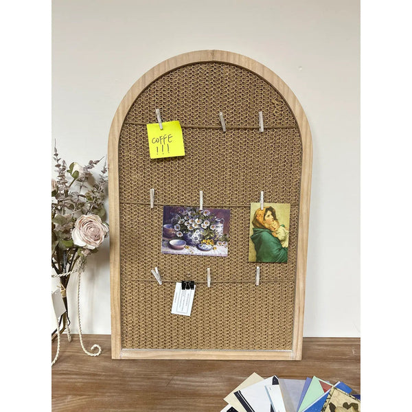 Arched Rattan Photo Display Board VagabondVintage