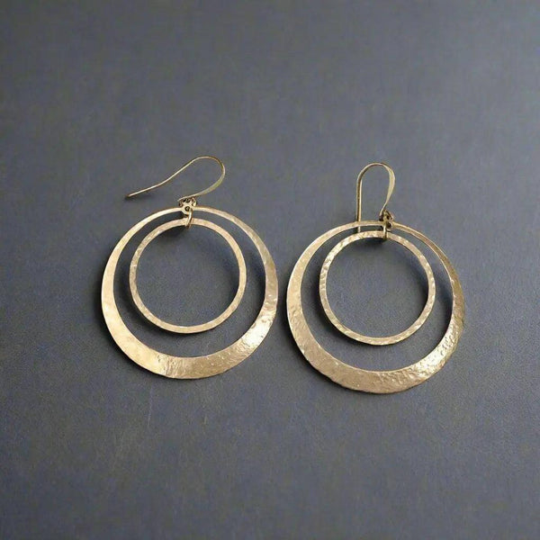 Brass Hoops - Bohemian Artisan Earrings | Handmade by Blackbird & Sage