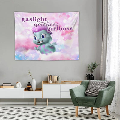 Bibble Beliefs -  Happiness Gaslight Gatekeep Girlboss Tapestry