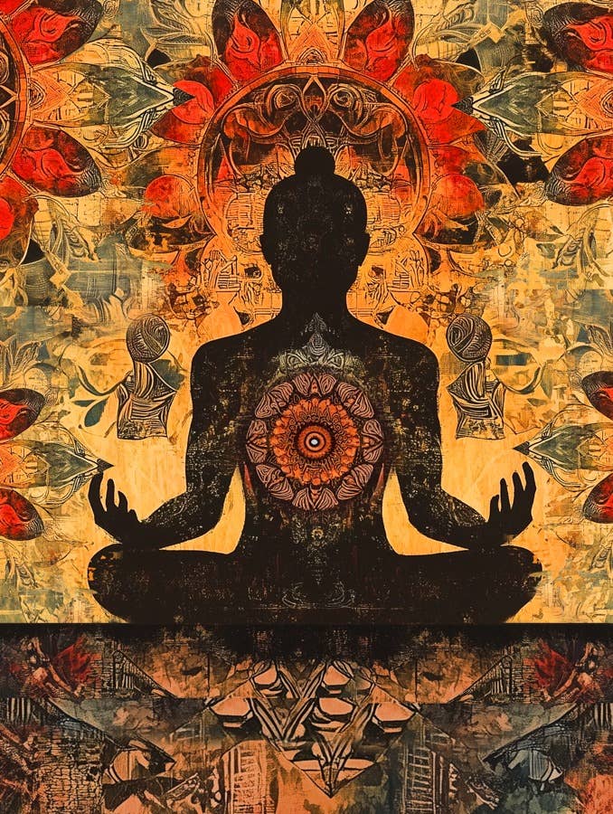 Batik Buddha Wall Art – Zen Art Prints | Meditation Home Decor | 8x10 Print with Acid-Free Matte