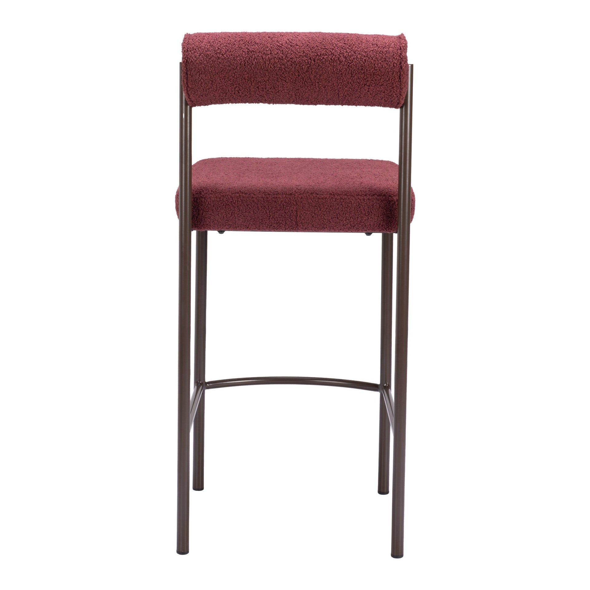 Livorno Counter Stool (Set of 2) Red & Bronze