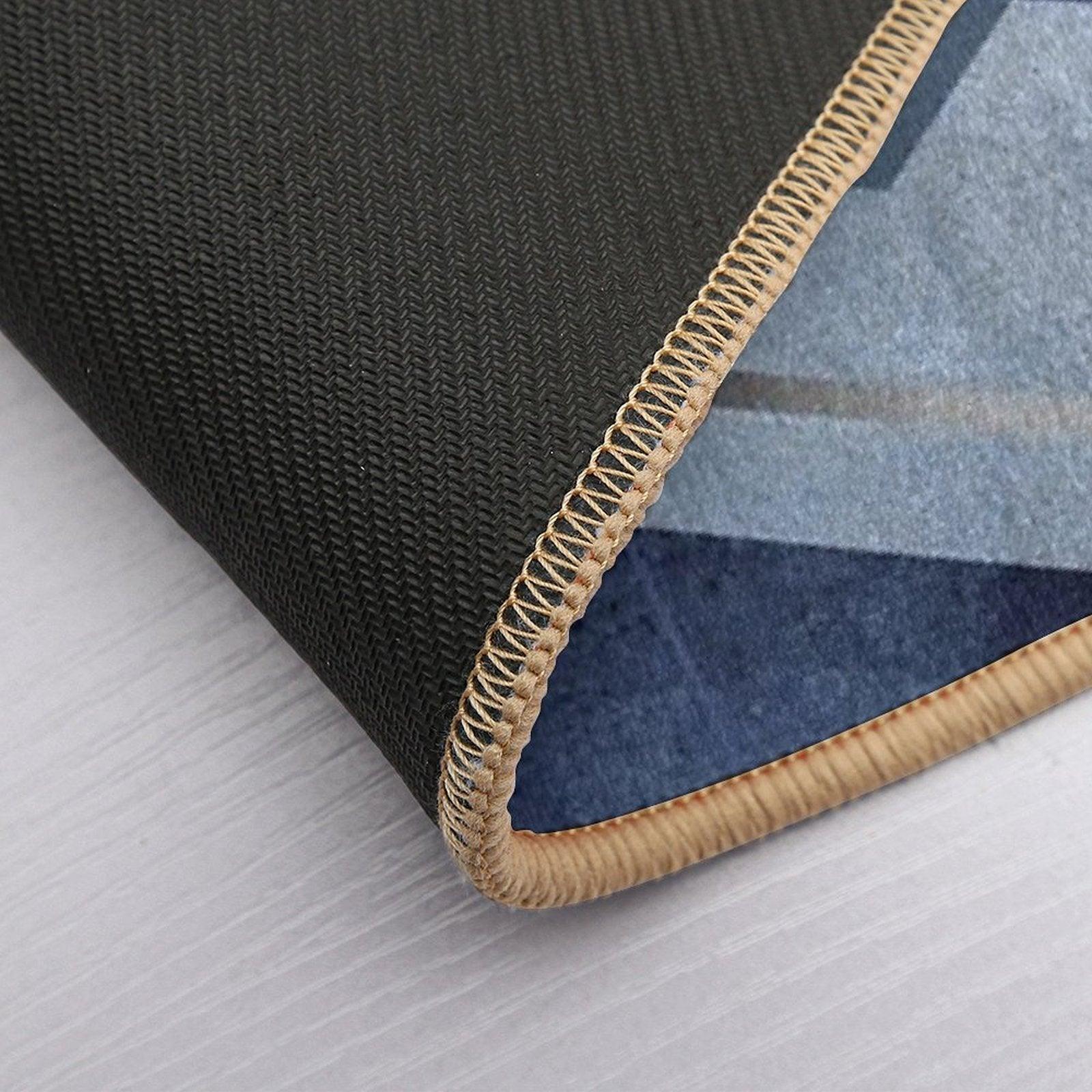 Blue And Grey Geo  Multi-Purpose Bath Mat