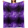 Purple Glow Music Notes Travel-friendly Throw Blanket