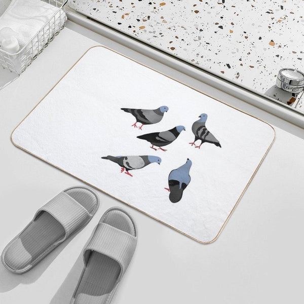 Design 33 - The Pigeons  Repositionable Bath Mat