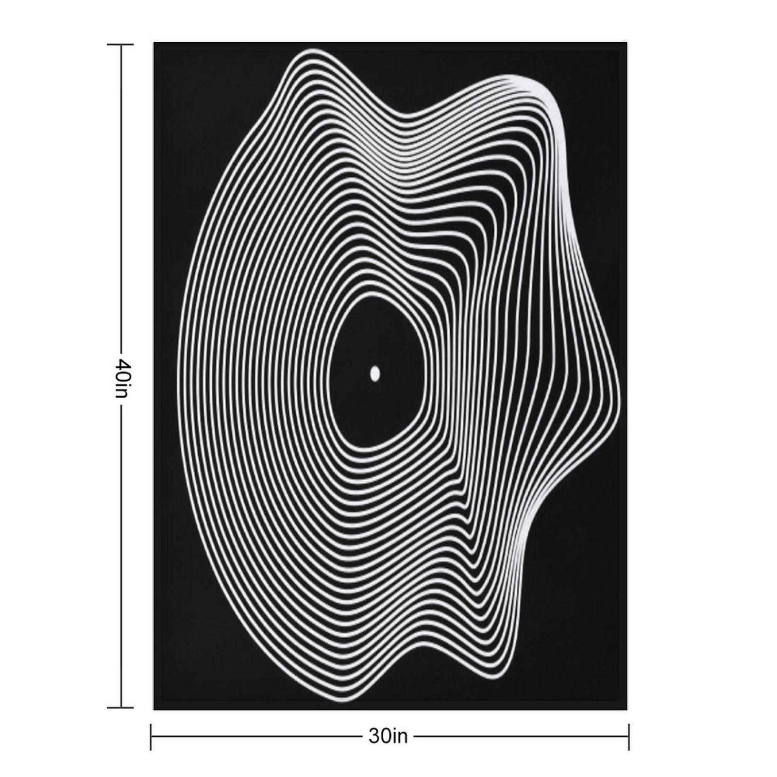 Music CD Optical Art Illusion Throw Blanket
