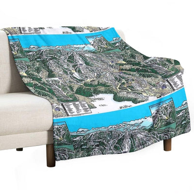 Steamboat Ski Map Durable Throw Blanket
