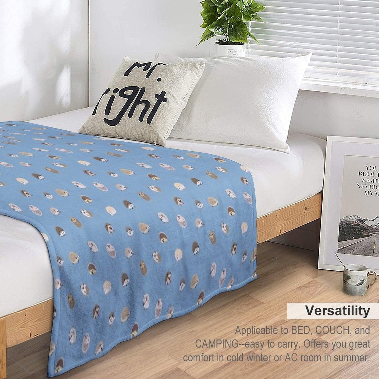 Hedgehog Pattern Throw Blanket