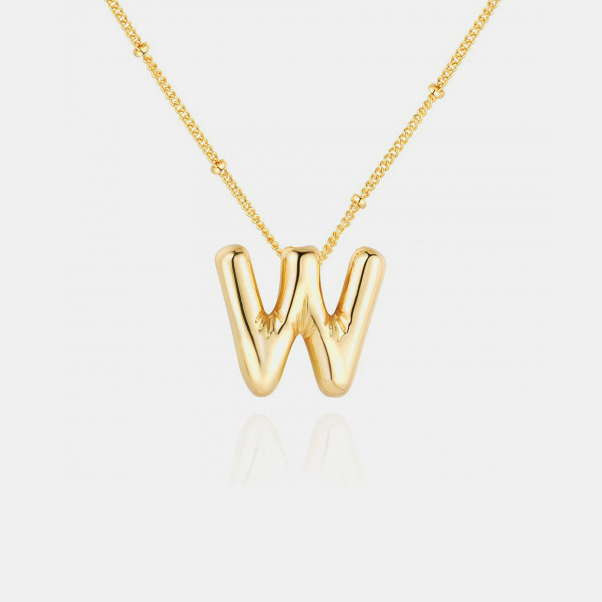 Gold Initial Letter Pendant Necklace