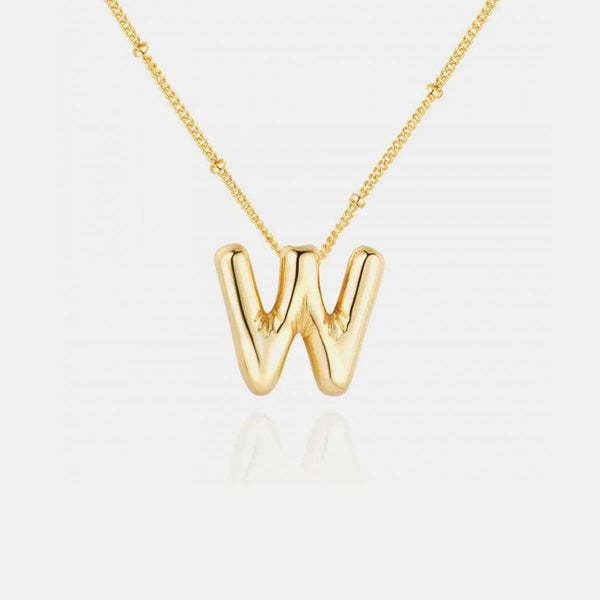 Gold Initial Letter Pendant Necklace - Gifts for You 'n Me