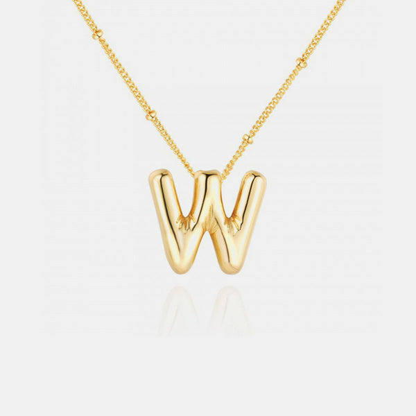 Gold Initial Letter Pendant Necklace