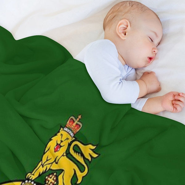 THE QUEEN'S ROYAL IRISH HUSSARS Sustainable Throw Blanket