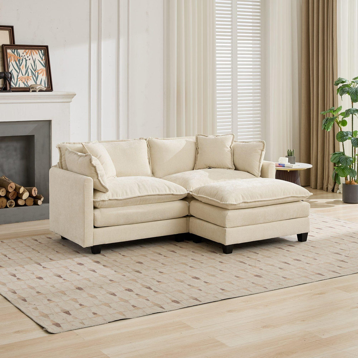 Cloud Sofa LoveSeat (Ottoman is not included) Modern Sectional Couch