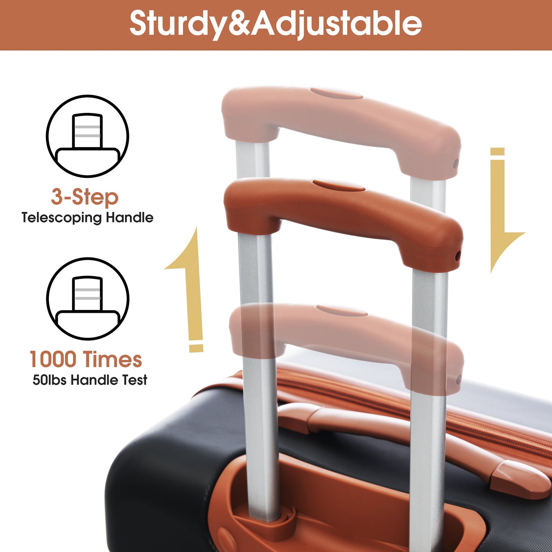 Hardshell Luggage Sets 4 pcs + Bag Spinner Suitcase with TSA Lock Lightweight-16'+20'+24'+28' Luggages
