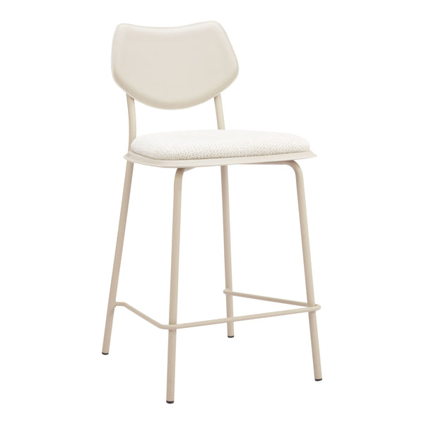 Zeal Counter Stool (Set of 4) Light Gray & Beige