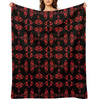 Vintage Abstract Design on Black Background Premium Throw Blanket