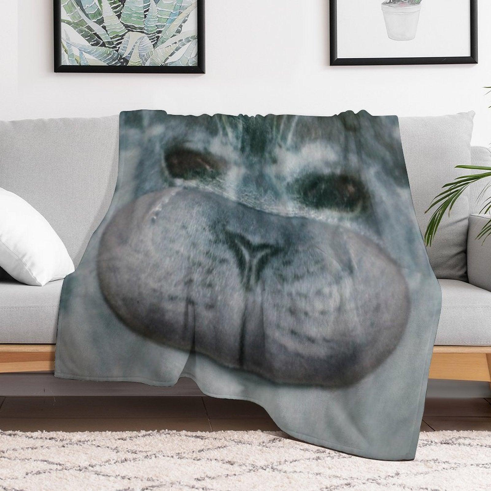 Chubby Blob Seal Throw Blanket